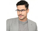 Rectangle Semi-Rimmed Eyeglasses