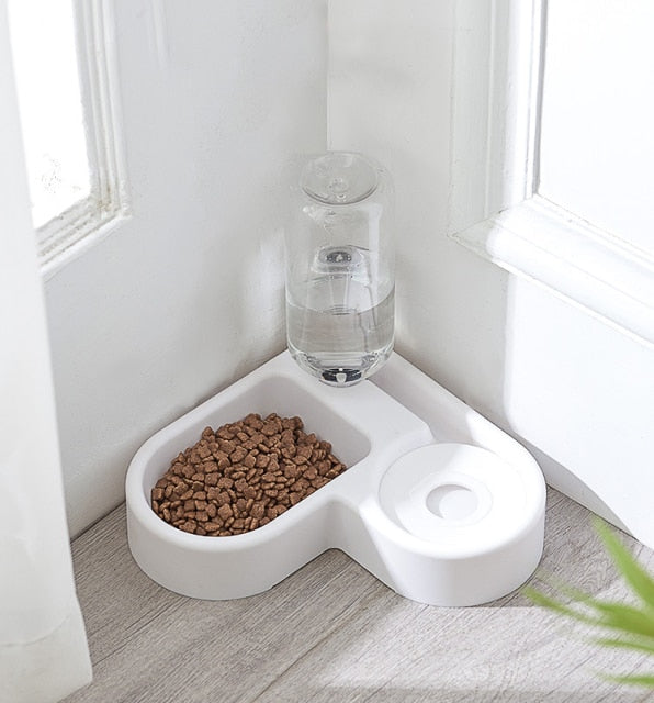 Pet Dog Cat Automatic Feeder Bow